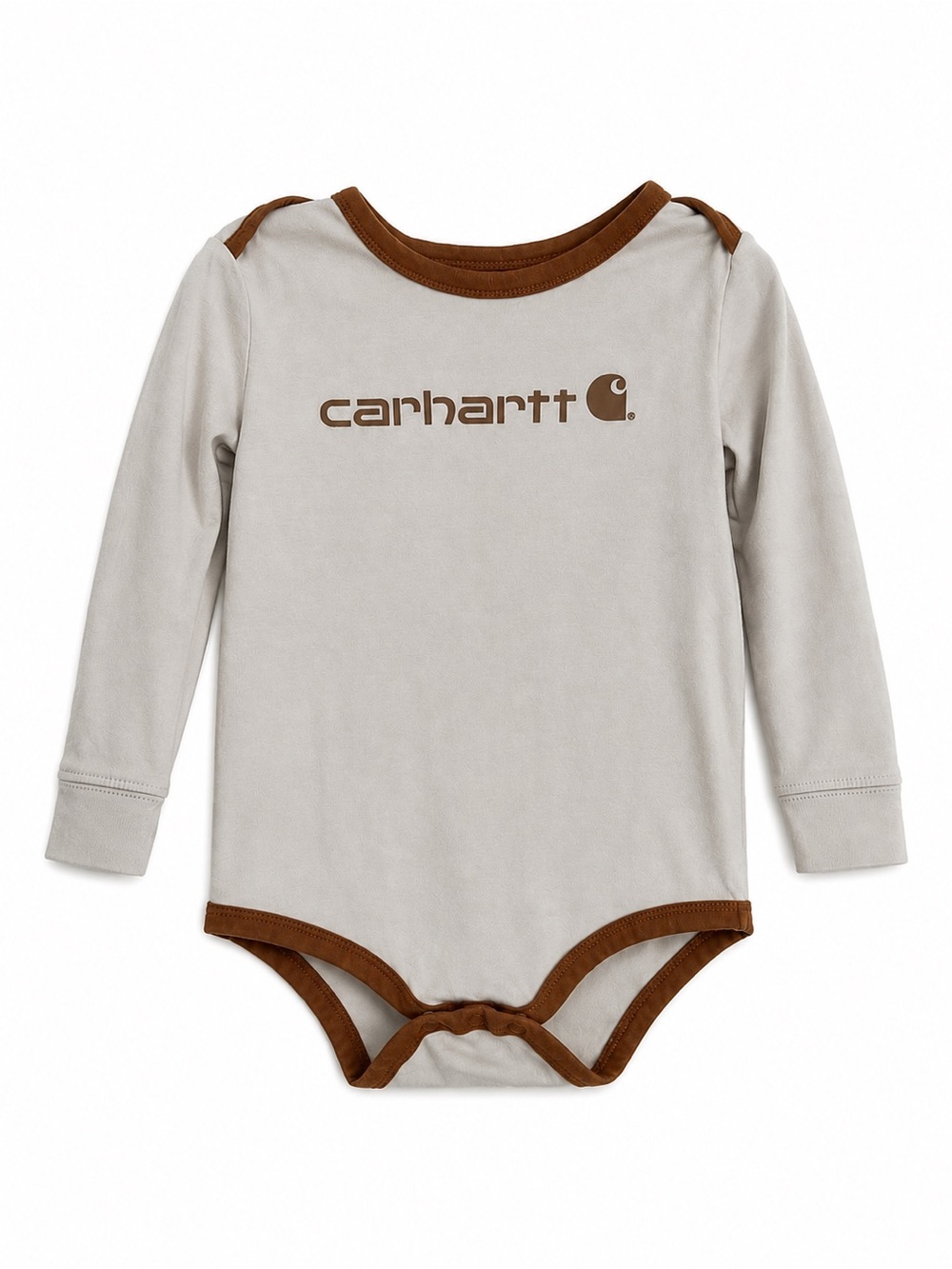 Carhartt Long Sleeve Bodysuit 24M Neutral Workwear Baby